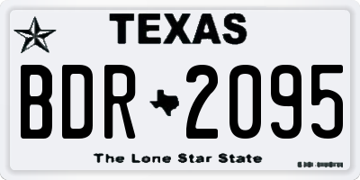 TX license plate BDR2095