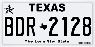 TX license plate BDR2128