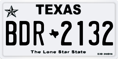 TX license plate BDR2132