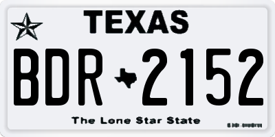 TX license plate BDR2152