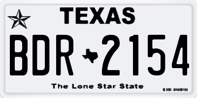 TX license plate BDR2154