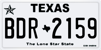 TX license plate BDR2159