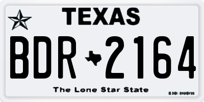 TX license plate BDR2164