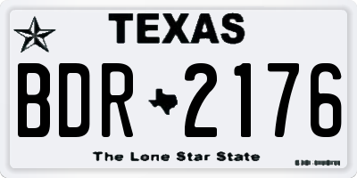 TX license plate BDR2176