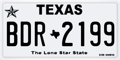 TX license plate BDR2199