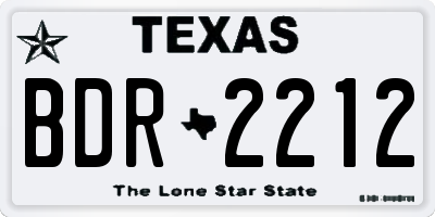 TX license plate BDR2212