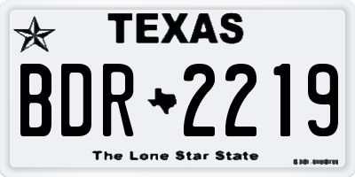 TX license plate BDR2219