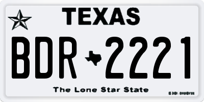 TX license plate BDR2221