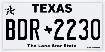 TX license plate BDR2230