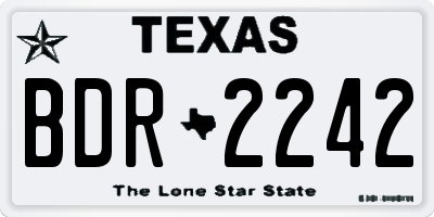 TX license plate BDR2242