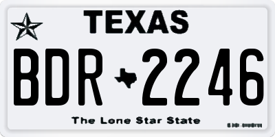 TX license plate BDR2246