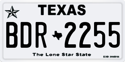 TX license plate BDR2255