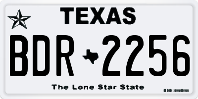 TX license plate BDR2256