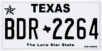TX license plate BDR2264