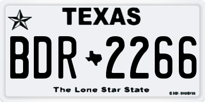 TX license plate BDR2266