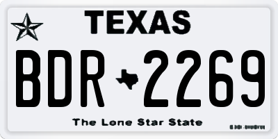 TX license plate BDR2269