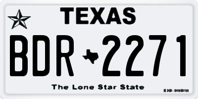 TX license plate BDR2271