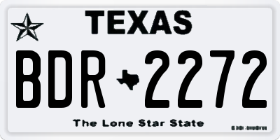 TX license plate BDR2272