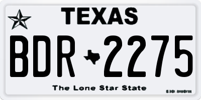 TX license plate BDR2275