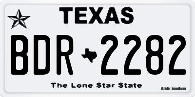 TX license plate BDR2282