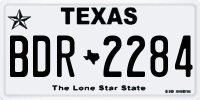 TX license plate BDR2284