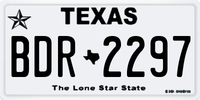 TX license plate BDR2297