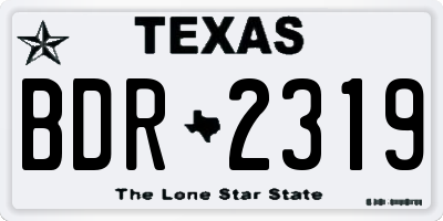 TX license plate BDR2319