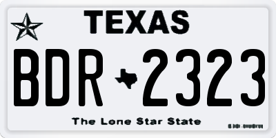 TX license plate BDR2323