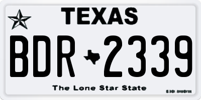TX license plate BDR2339