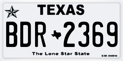 TX license plate BDR2369