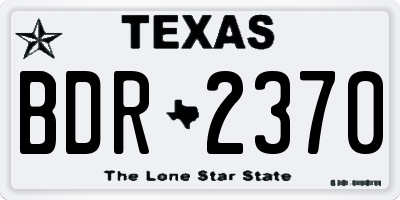 TX license plate BDR2370
