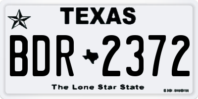 TX license plate BDR2372