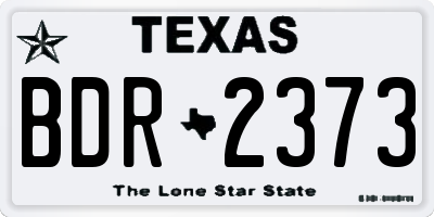 TX license plate BDR2373