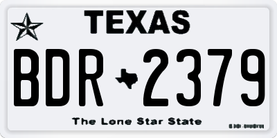 TX license plate BDR2379