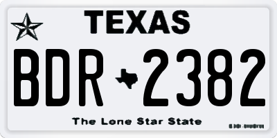 TX license plate BDR2382