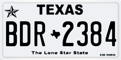 TX license plate BDR2384