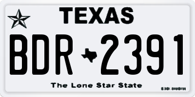 TX license plate BDR2391