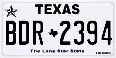 TX license plate BDR2394