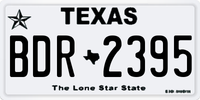 TX license plate BDR2395
