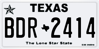TX license plate BDR2414