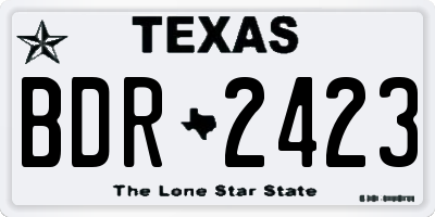 TX license plate BDR2423