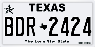 TX license plate BDR2424