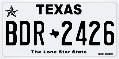 TX license plate BDR2426