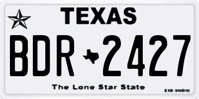 TX license plate BDR2427