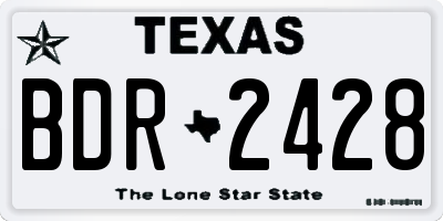 TX license plate BDR2428