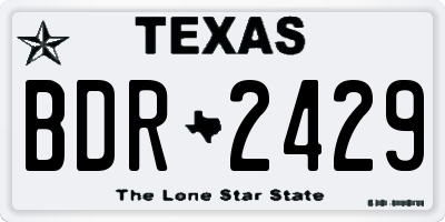 TX license plate BDR2429