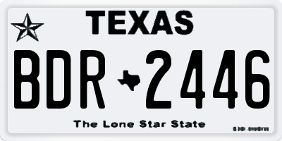 TX license plate BDR2446