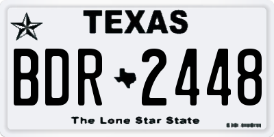 TX license plate BDR2448