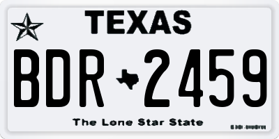 TX license plate BDR2459