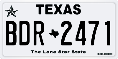 TX license plate BDR2471